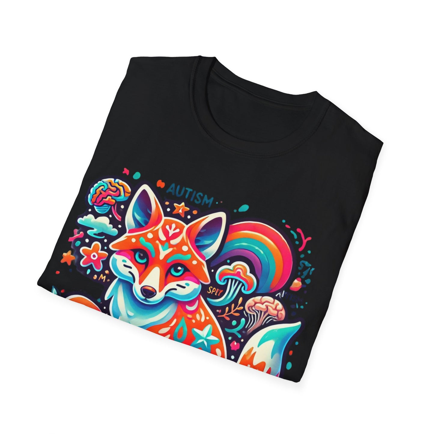 T-shirt Renard Neurospicy Autisme - Unisex Softstyle T-Shirt