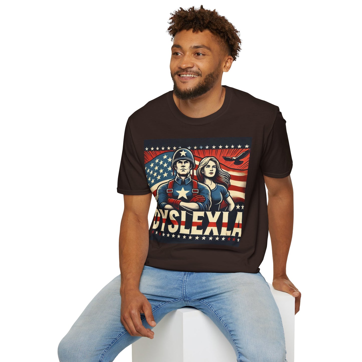 T-shirt "American Dyslexia" - Unisex Softstyle T-Shirt