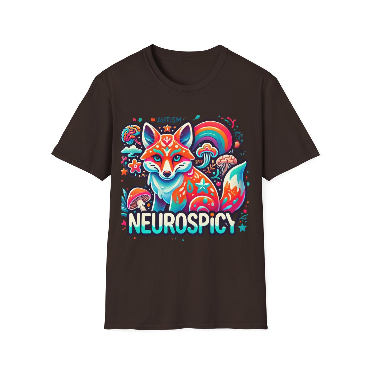 T-shirt Renard Neurospicy Autisme - Unisex Softstyle T-Shirt