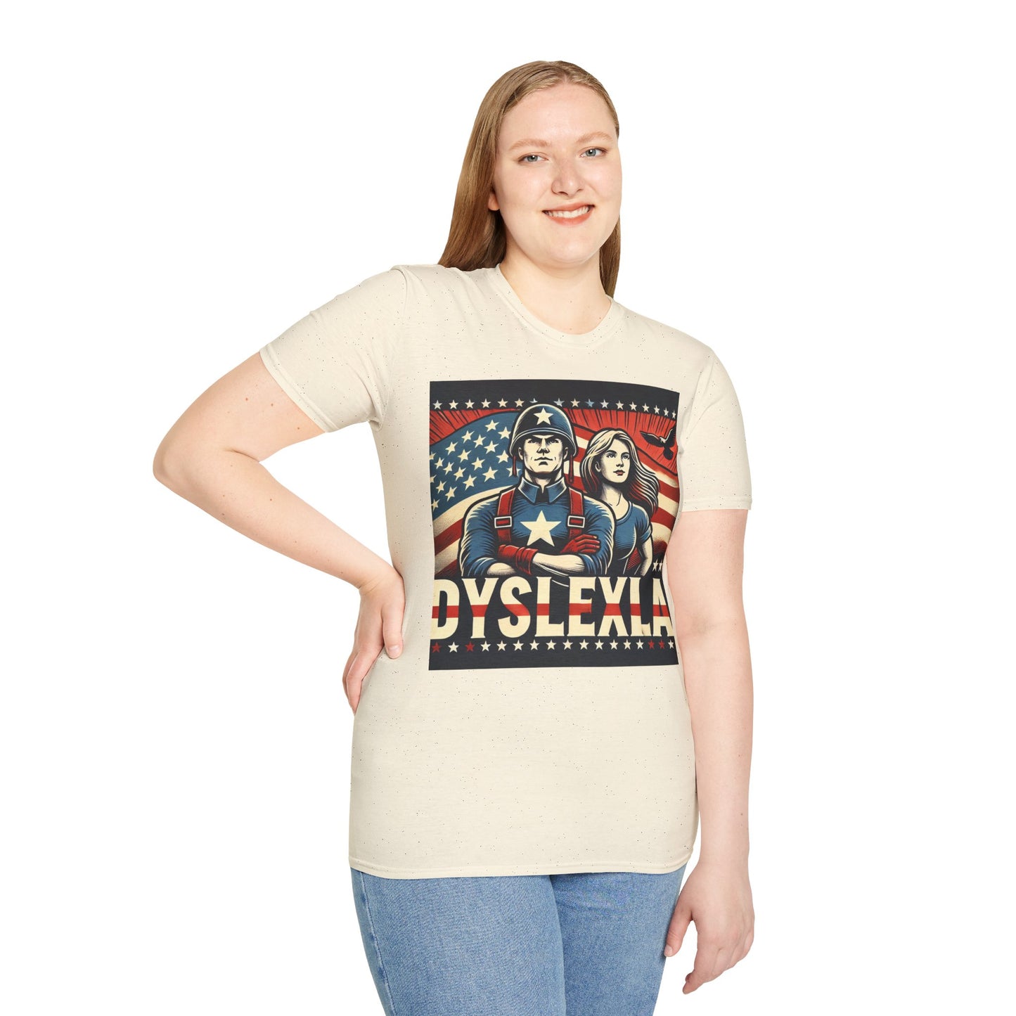 T-shirt "American Dyslexia" - Unisex Softstyle T-Shirt