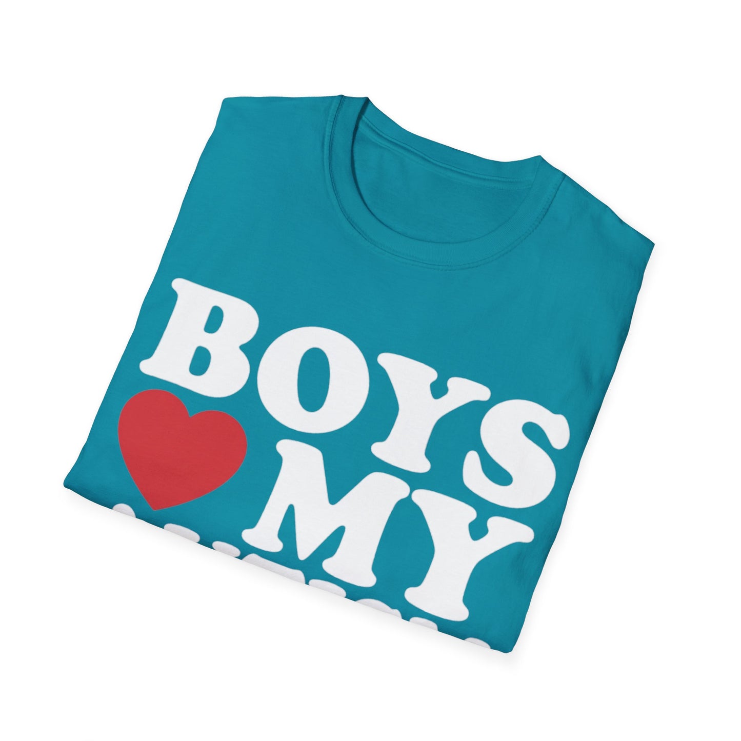 T-shirt "Boys love my autism swag" - Unisex Softstyle T-Shirt