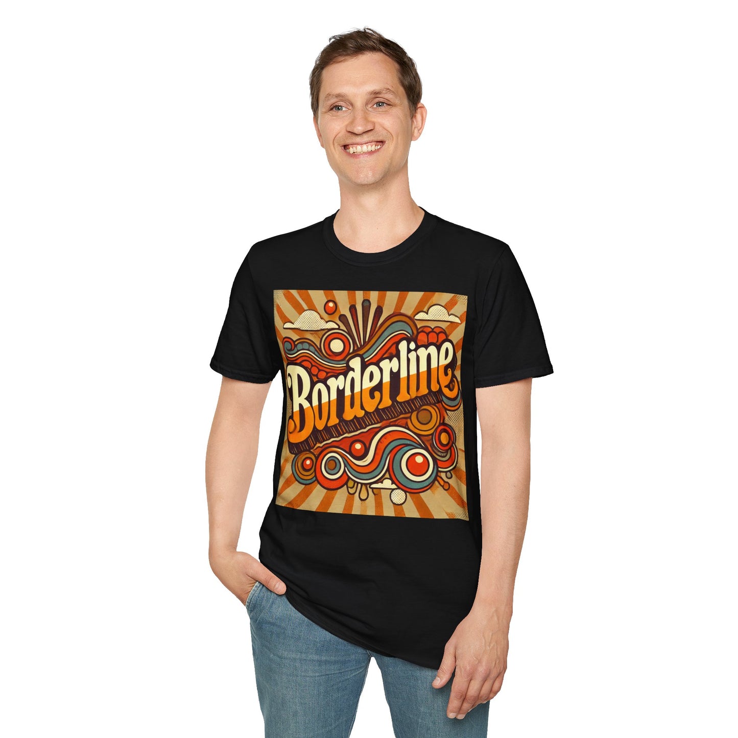 Borderline T-Shirt 70s  - Unisex Softstyle T-Shirt