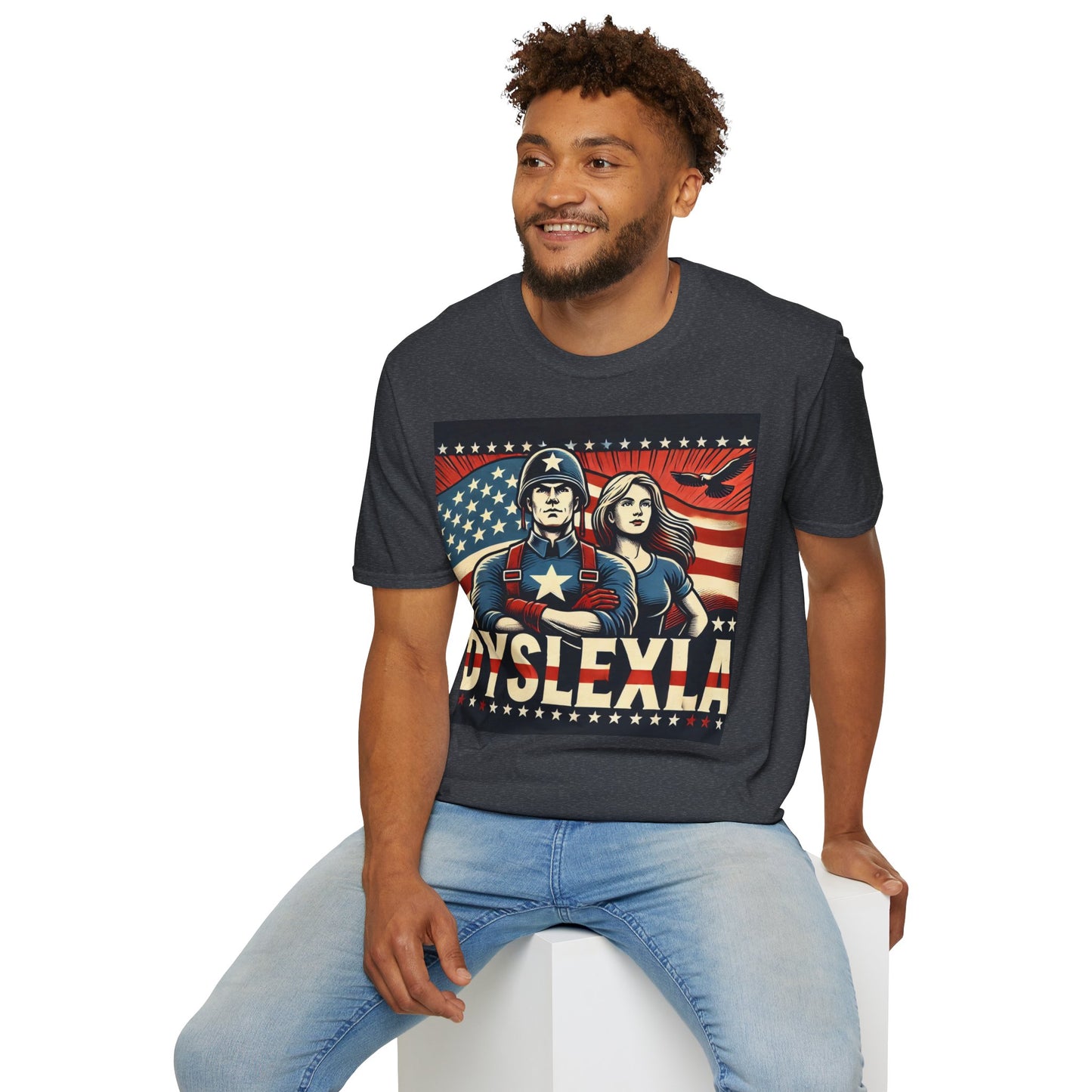 T-shirt "American Dyslexia" - Unisex Softstyle T-Shirt