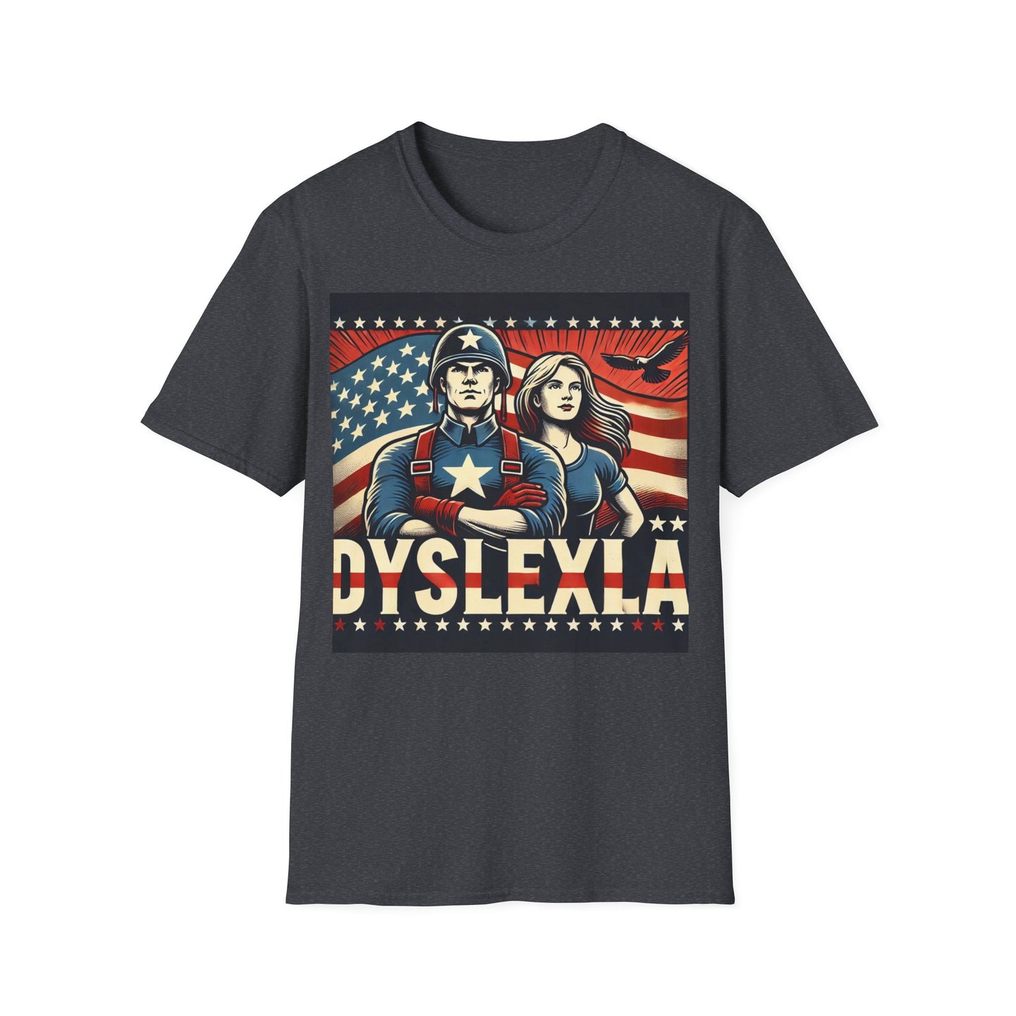 T-shirt "American Dyslexia" - Unisex Softstyle T-Shirt