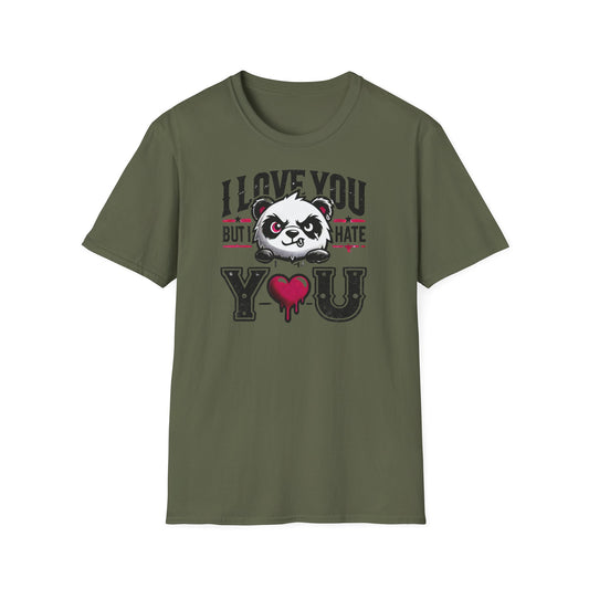 T-shirt "Panda "I love you but I hate you" - Unisex Softstyle T-Shirt