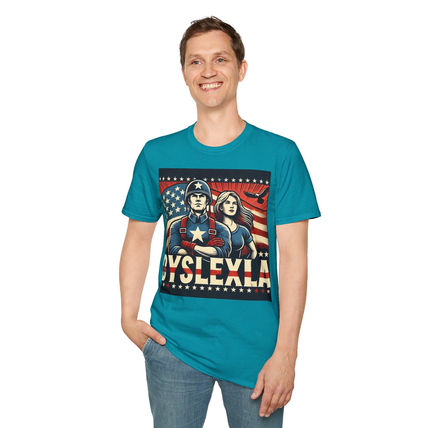 T-shirt "American Dyslexia" - Unisex Softstyle T-Shirt