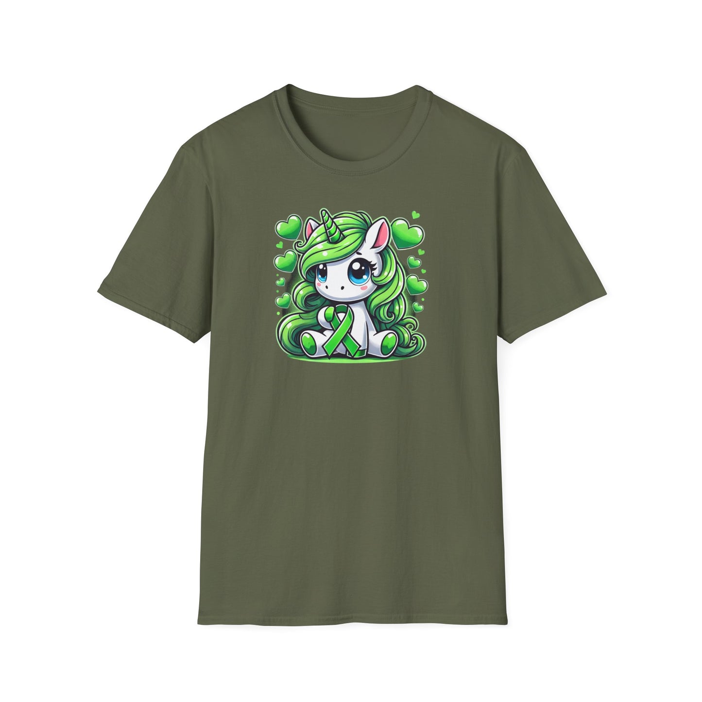 T-shirt "Licorne Ruban Bipolaire" - Unisex Softstyle T-Shirt