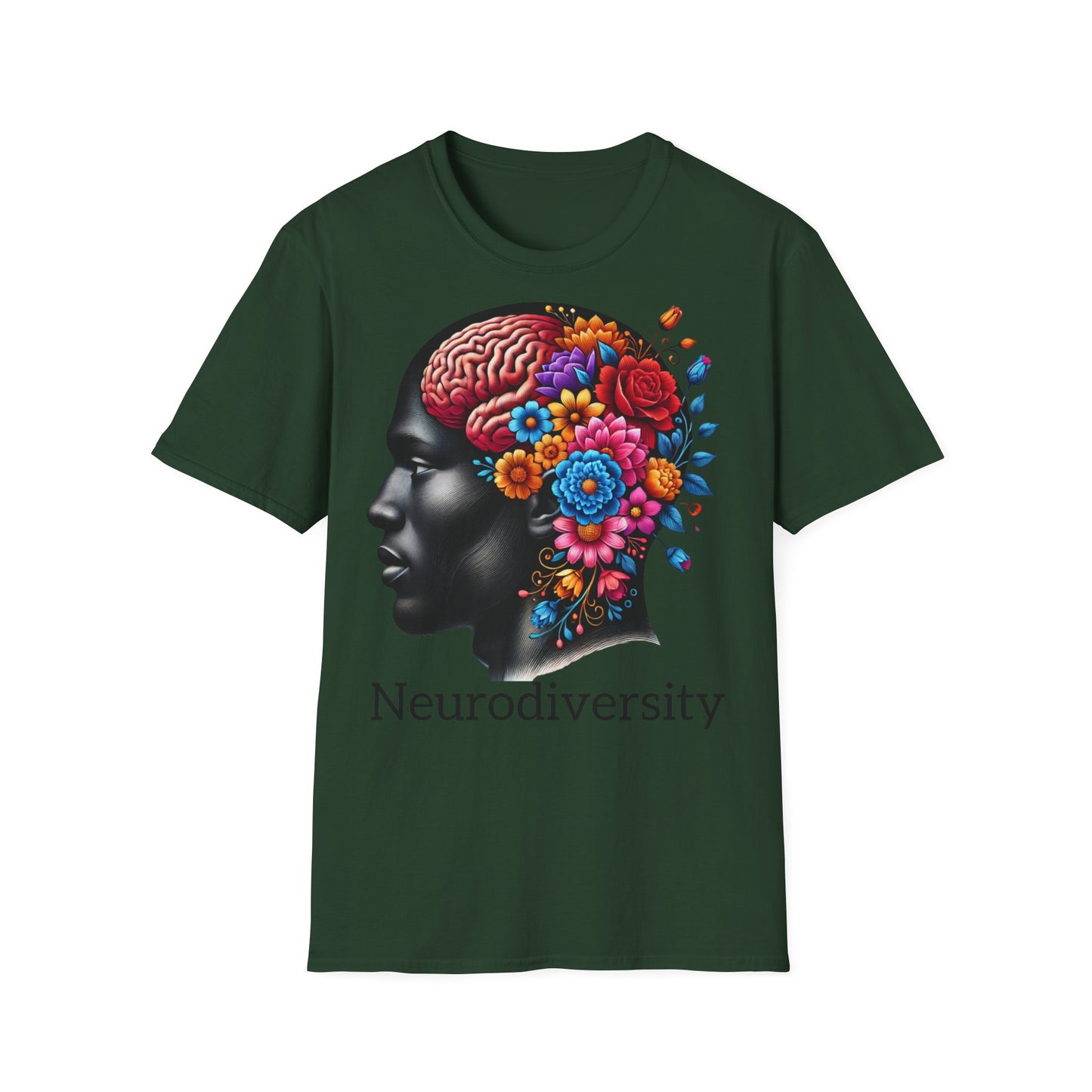 Homme Black Neurodiversity - Unisex Softstyle T-Shirt