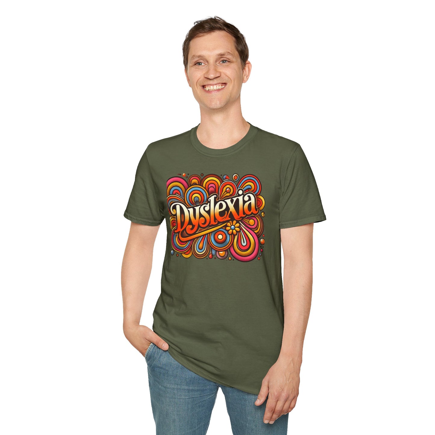 T-Shirt Dyslexia 70s -Unisex Softstyle T-Shirt