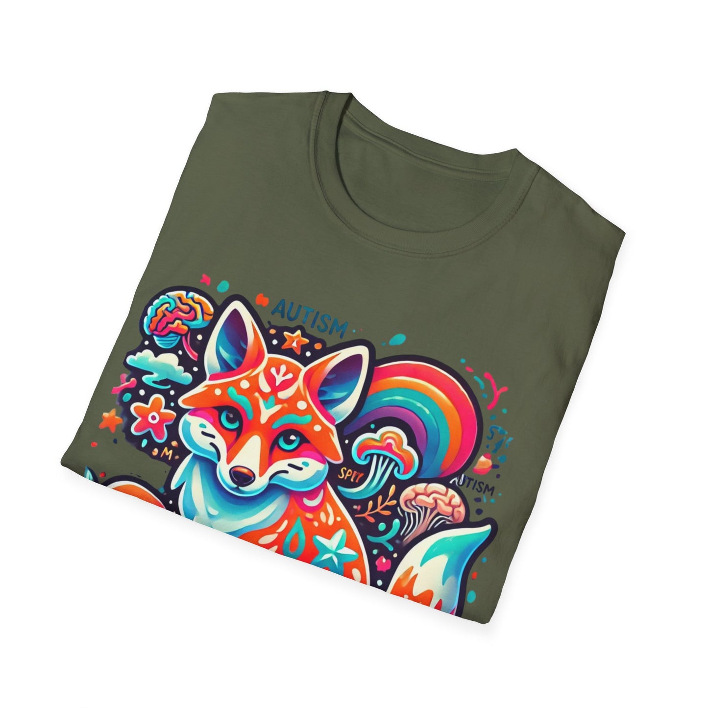 T-shirt Renard Neurospicy Autisme - Unisex Softstyle T-Shirt