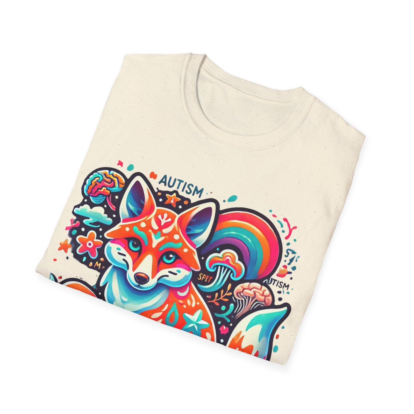 T-shirt Renard Neurospicy Autisme - Unisex Softstyle T-Shirt