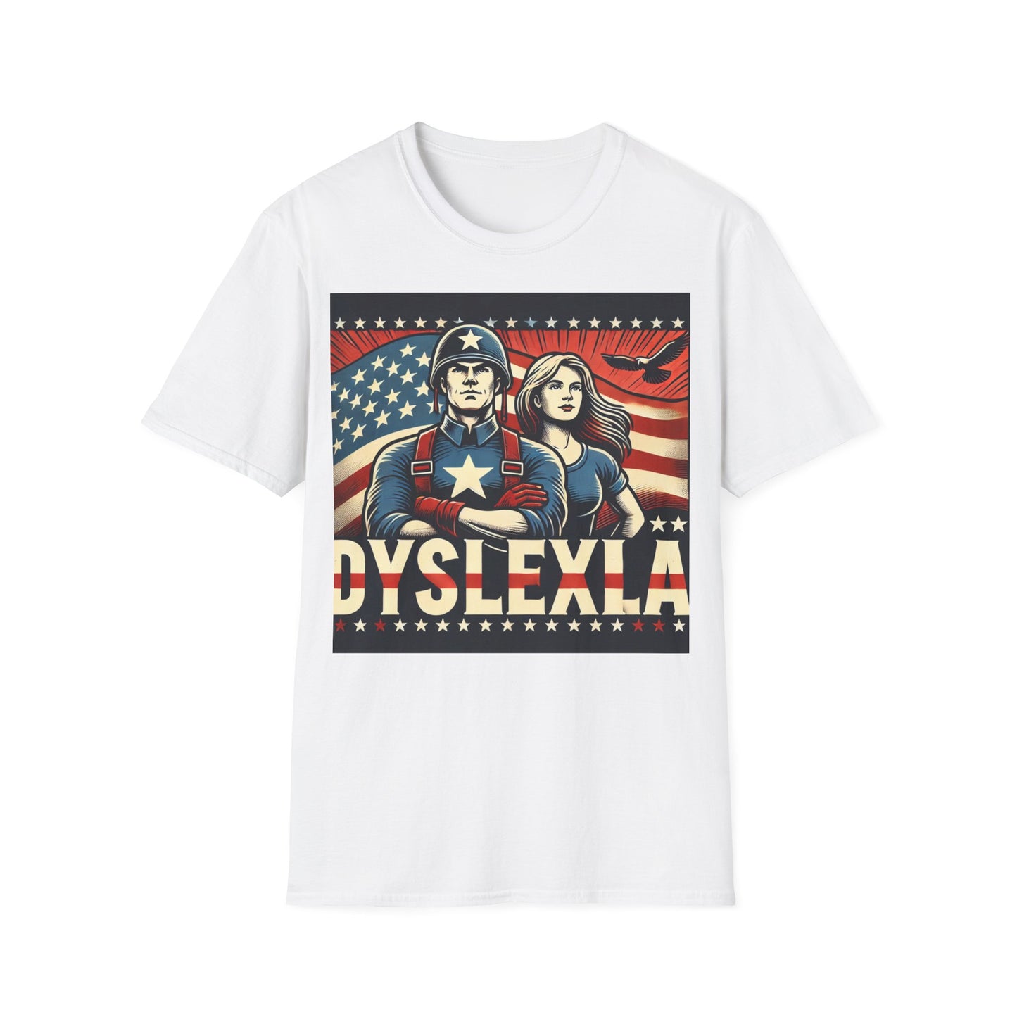 T-shirt "American Dyslexia" - Unisex Softstyle T-Shirt