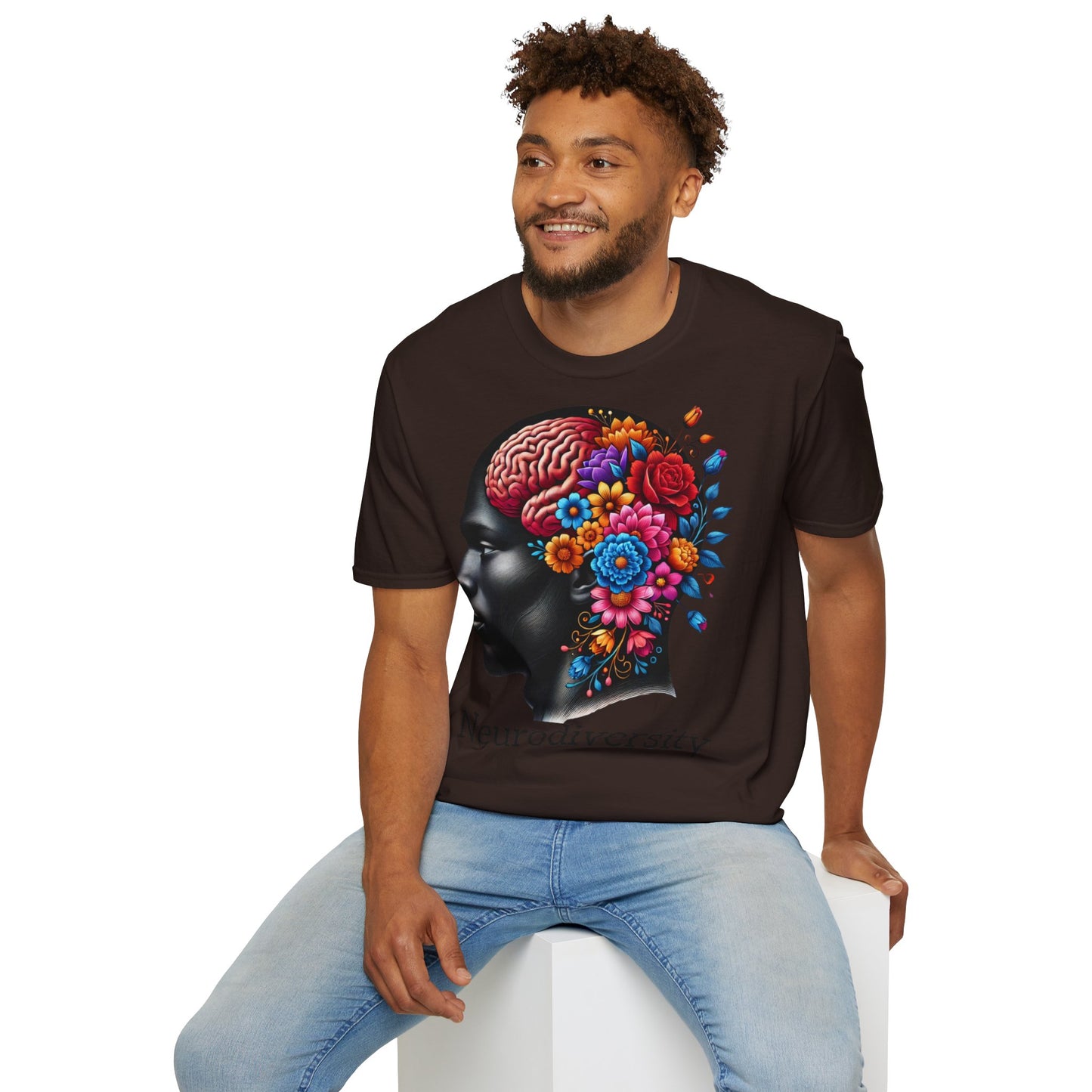 Homme Black Neurodiversity - Unisex Softstyle T-Shirt