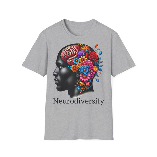 Homme Black Neurodiversity - Unisex Softstyle T-Shirt