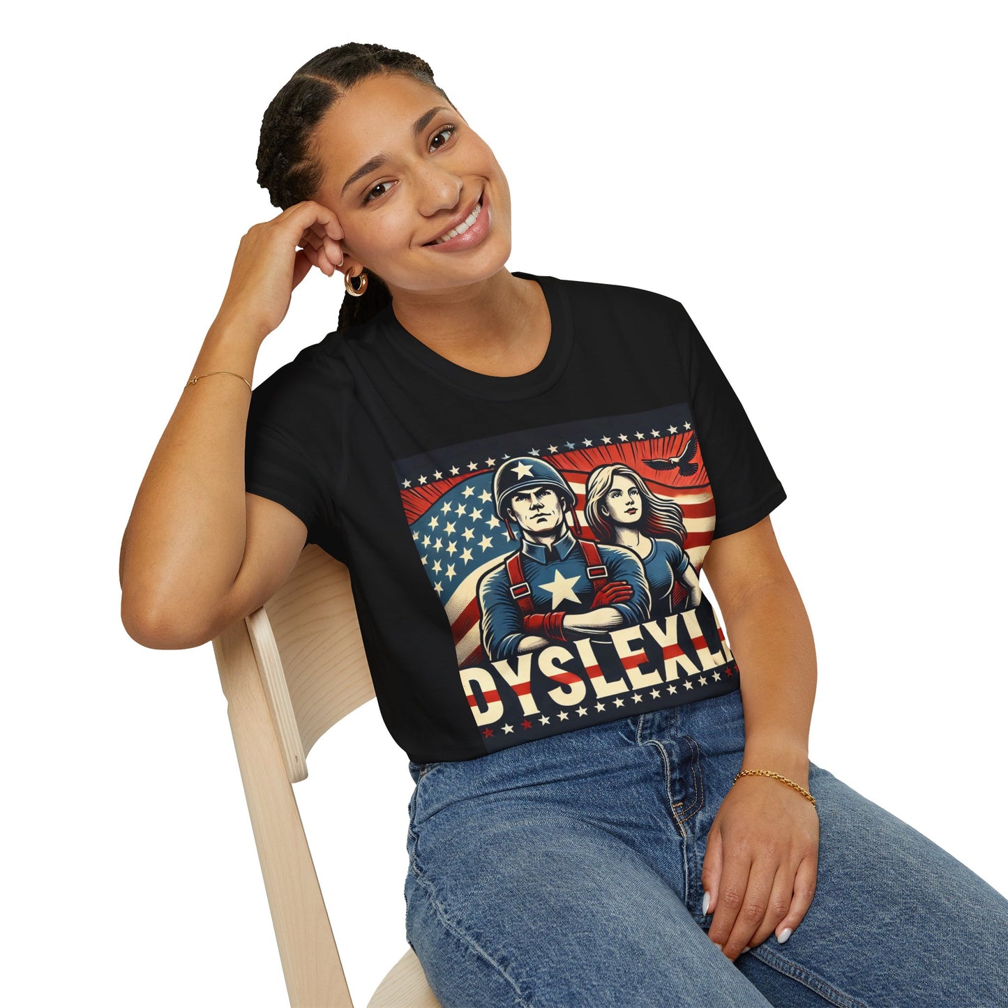 T-shirt "American Dyslexia" - Unisex Softstyle T-Shirt