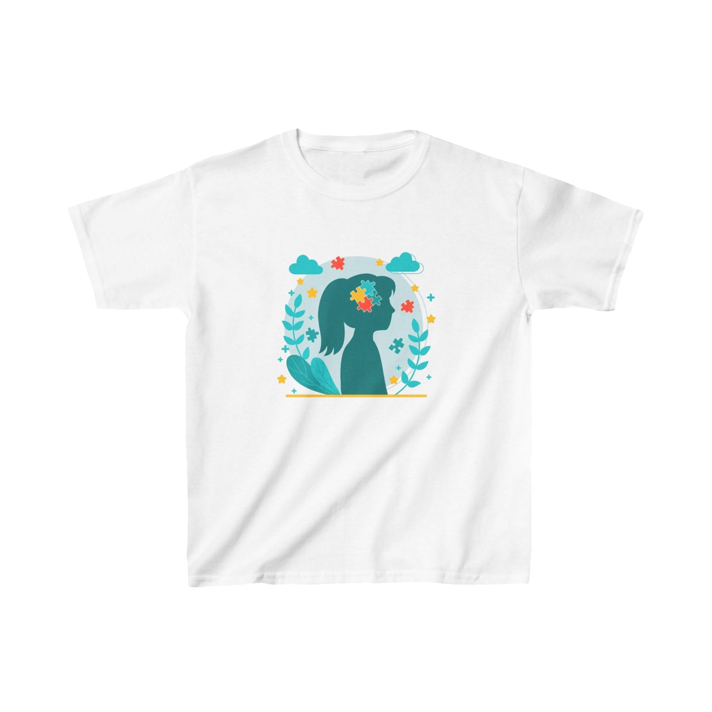 T-shirt enfant "Petite fille au puzzle" -Kids Heavy Cotton™ Tee