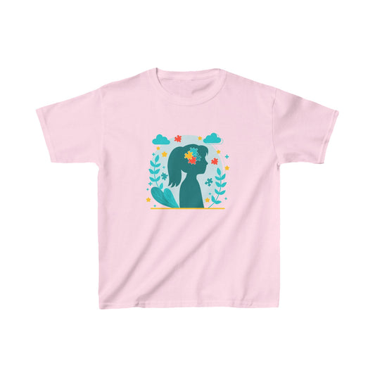 T-shirt enfant "Petite fille au puzzle" -Kids Heavy Cotton™ Tee