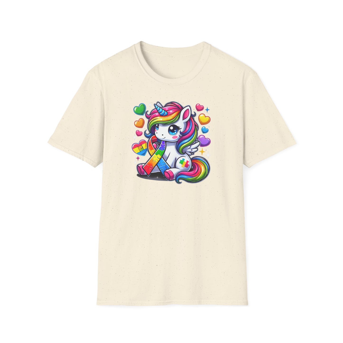 T-shirt "Licorne Ruban Autisme" - Unisex Softstyle T-Shirt