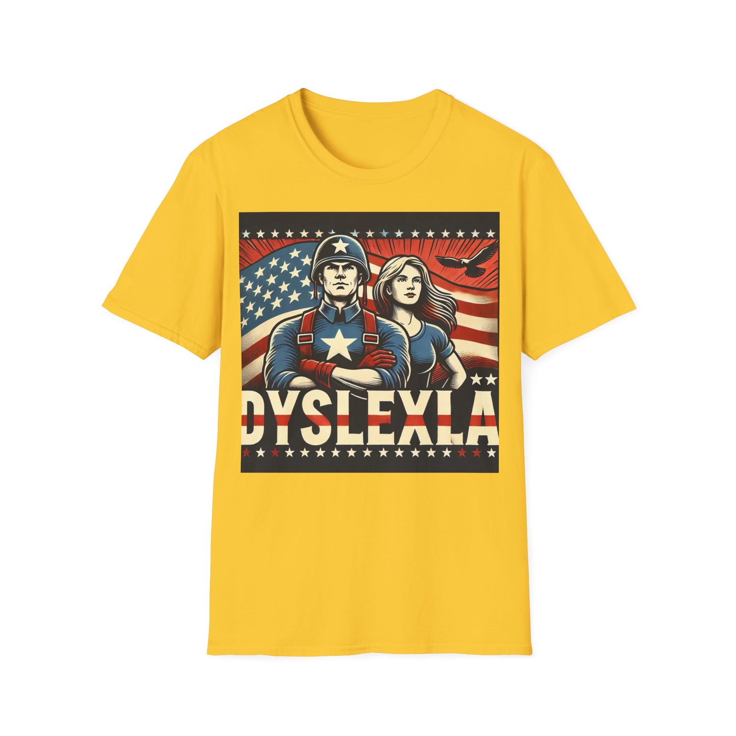 T-shirt "American Dyslexia" - Unisex Softstyle T-Shirt