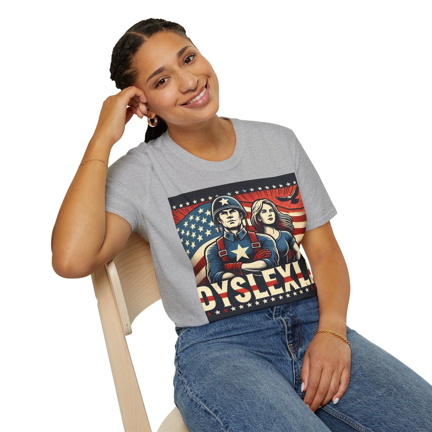 T-shirt "American Dyslexia" - Unisex Softstyle T-Shirt