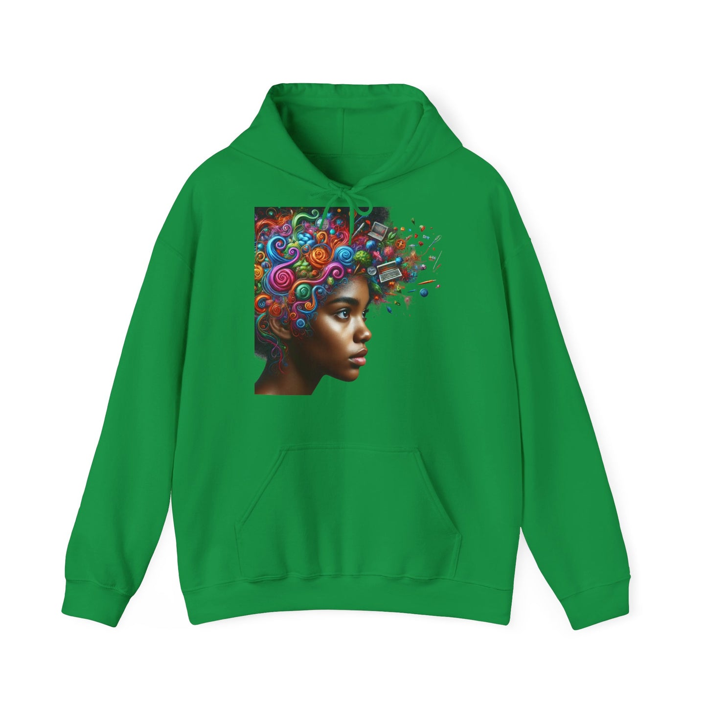 Hoodie " Femme Black TDAH/ADAH " Unisex Heavy Blend™ Hooded Sweatshirt