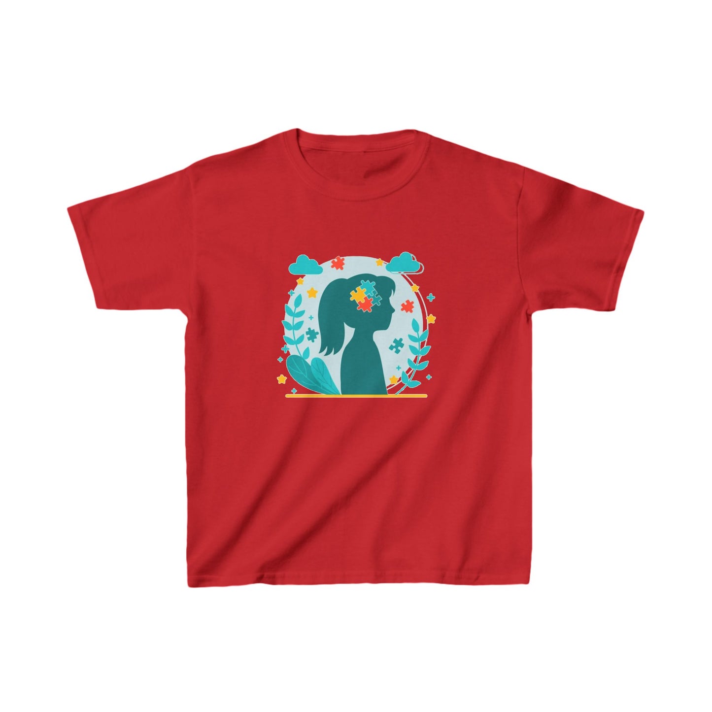 T-shirt enfant "Petite fille au puzzle" -Kids Heavy Cotton™ Tee