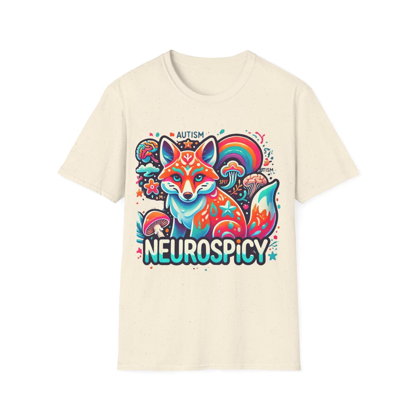 T-shirt Renard Neurospicy Autisme - Unisex Softstyle T-Shirt