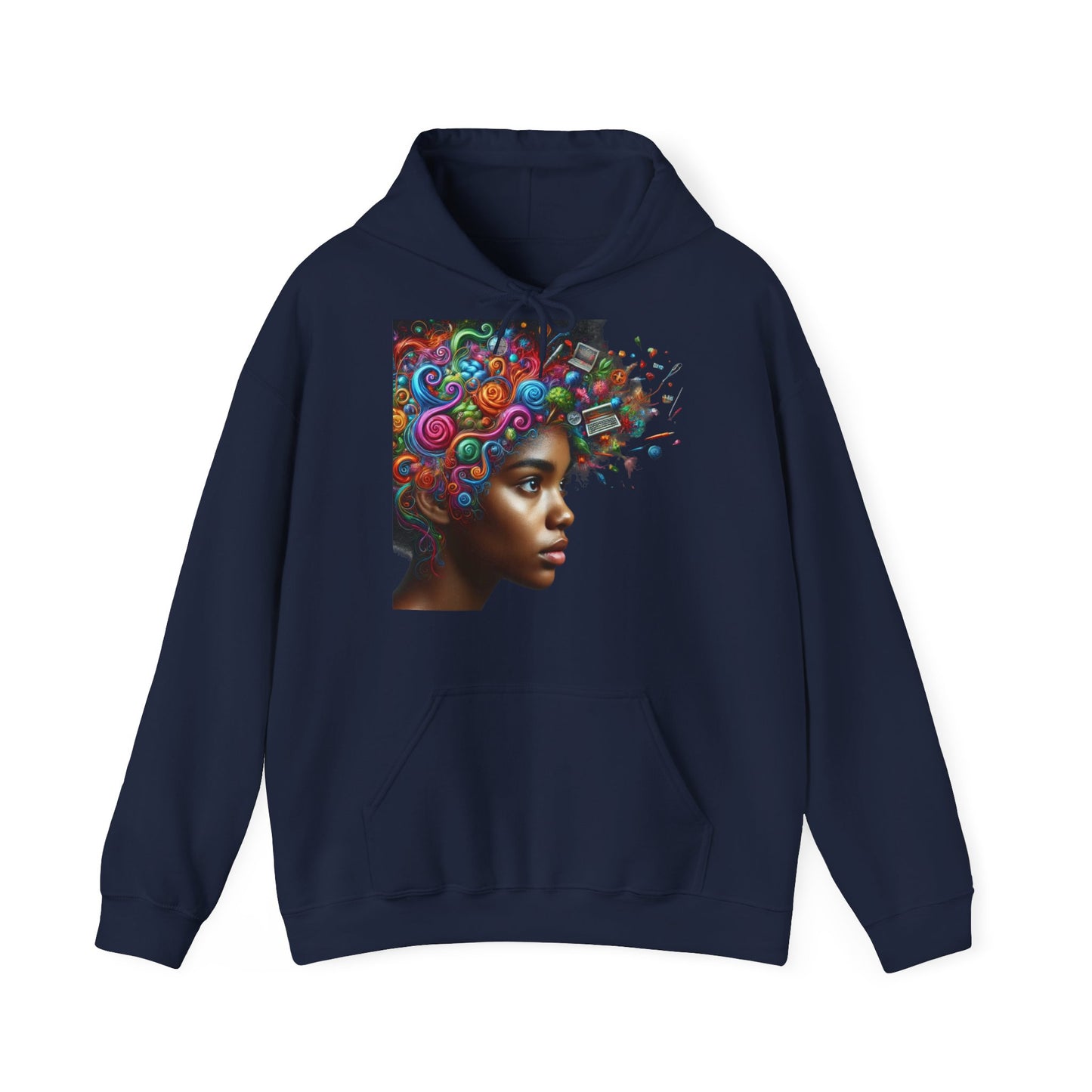 Hoodie " Femme Black TDAH/ADAH " Unisex Heavy Blend™ Hooded Sweatshirt