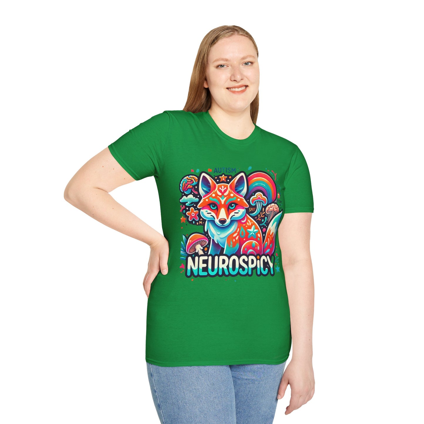 T-shirt Renard Neurospicy Autisme - Unisex Softstyle T-Shirt