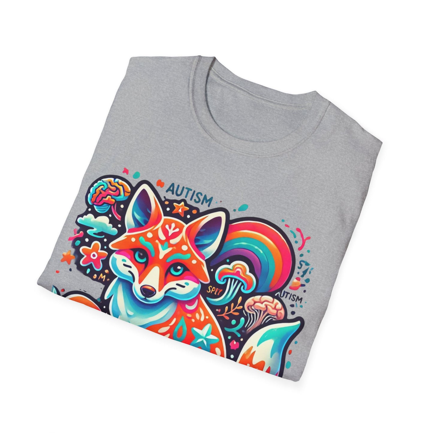 T-shirt Renard Neurospicy Autisme - Unisex Softstyle T-Shirt