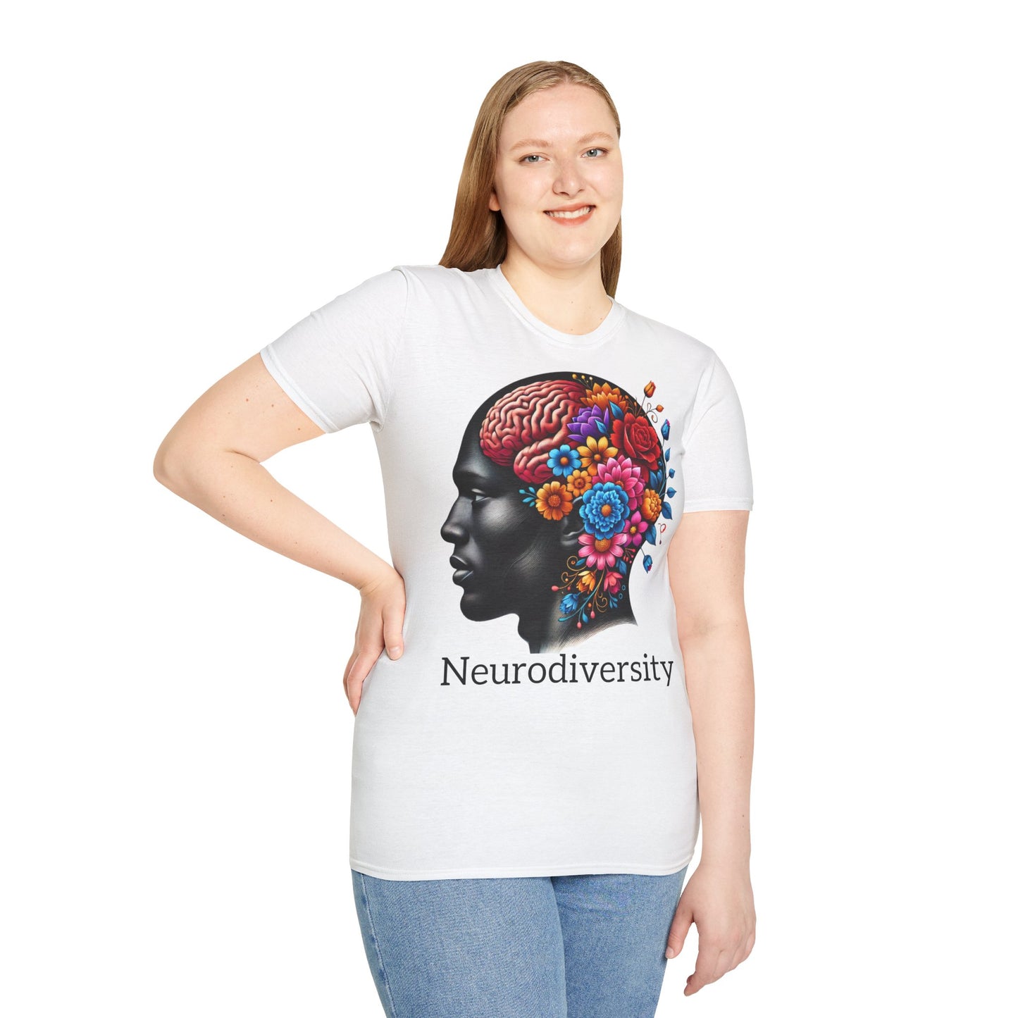 Homme Black Neurodiversity - Unisex Softstyle T-Shirt