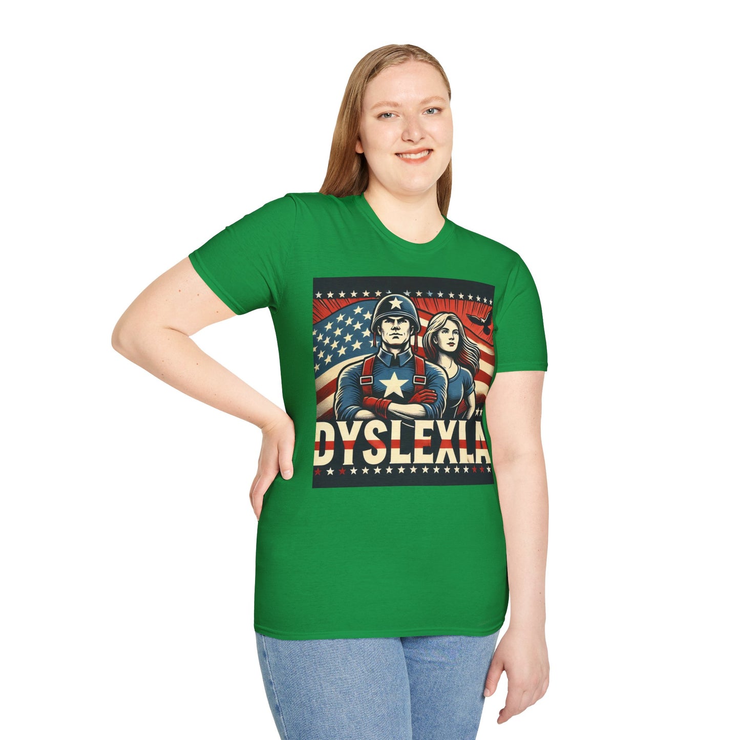 T-shirt "American Dyslexia" - Unisex Softstyle T-Shirt