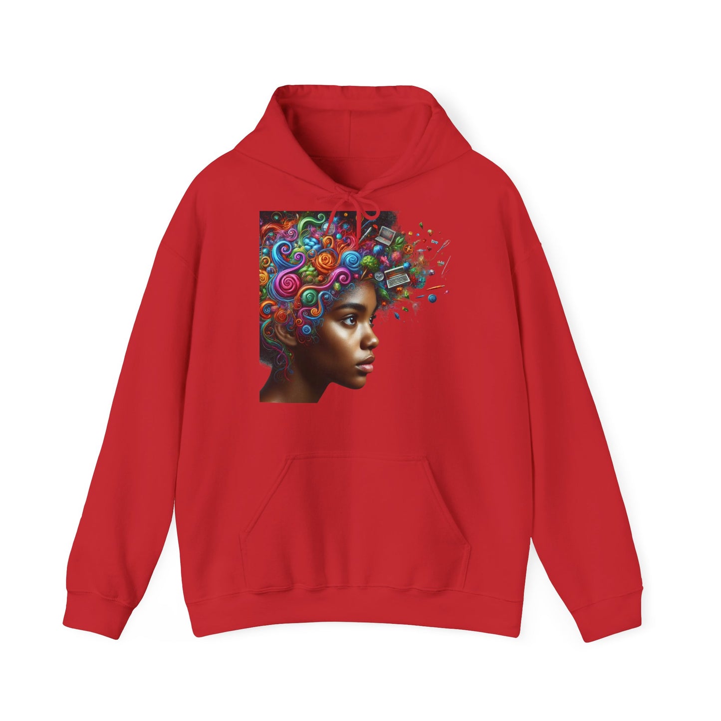 Hoodie " Femme Black TDAH/ADAH " Unisex Heavy Blend™ Hooded Sweatshirt