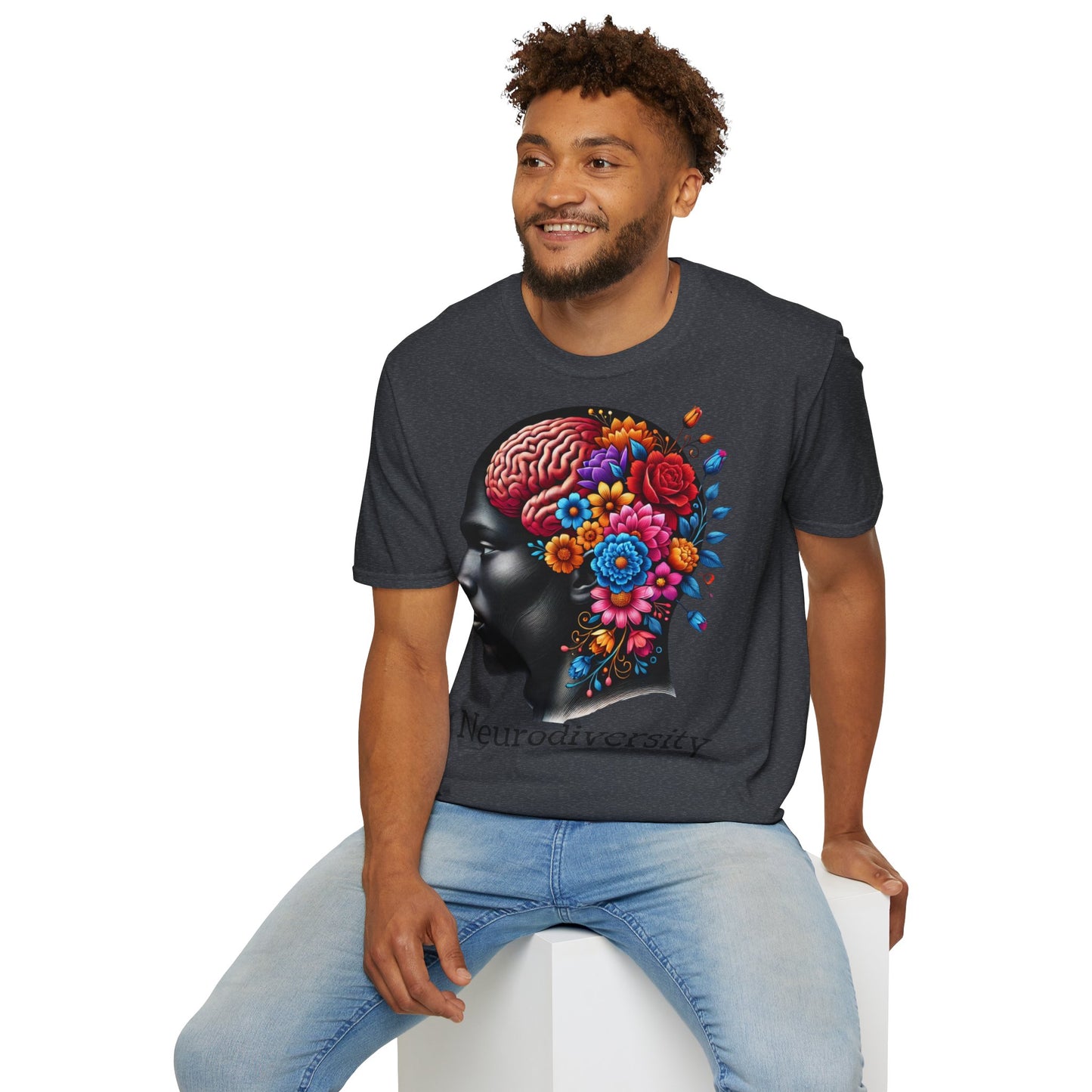 Homme Black Neurodiversity - Unisex Softstyle T-Shirt