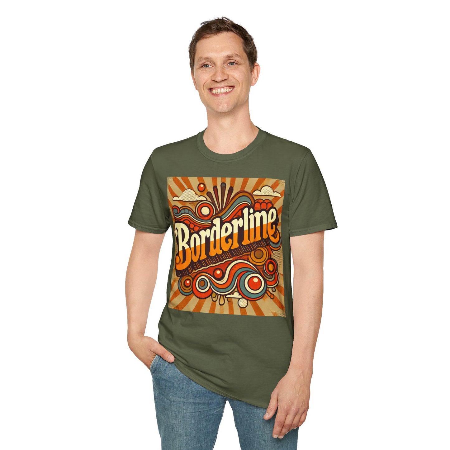 Borderline T-Shirt 70s  - Unisex Softstyle T-Shirt