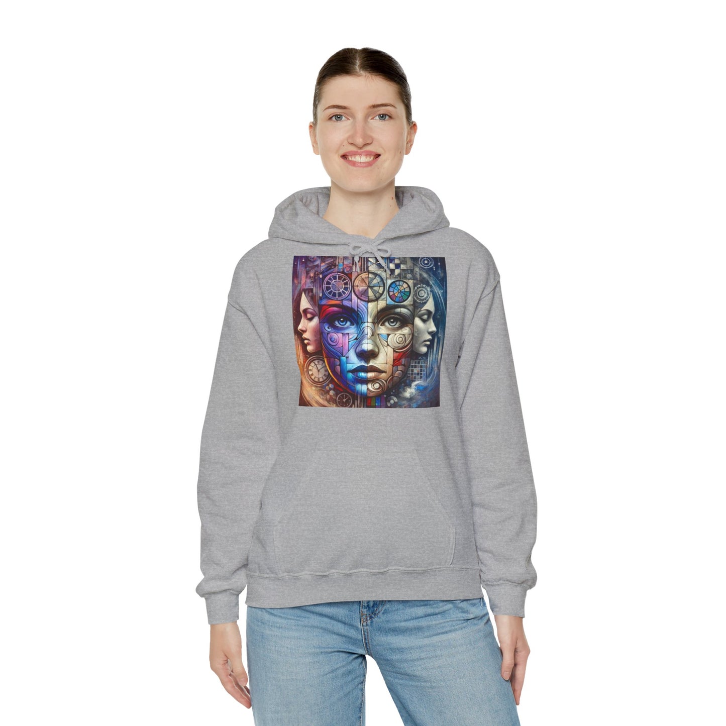 Hoodie "Mosaïque Mentale" - Unisex Heavy Blend™ Hooded Sweatshirt