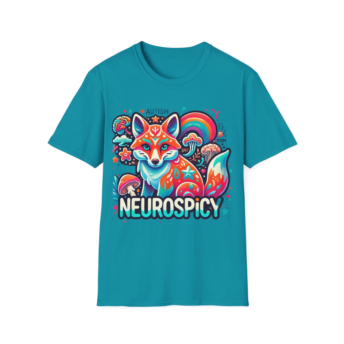 T-shirt Renard Neurospicy Autisme - Unisex Softstyle T-Shirt