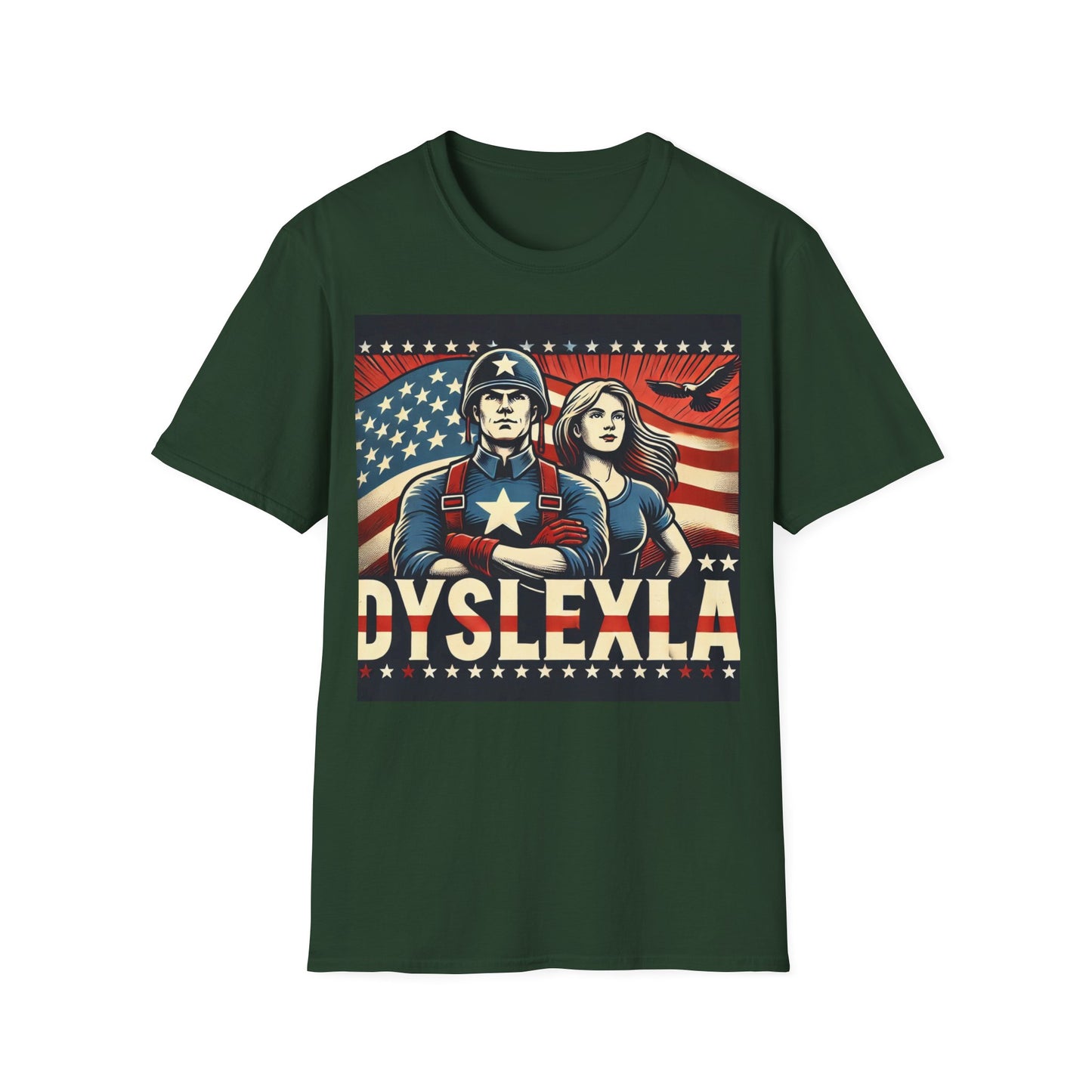 T-shirt "American Dyslexia" - Unisex Softstyle T-Shirt