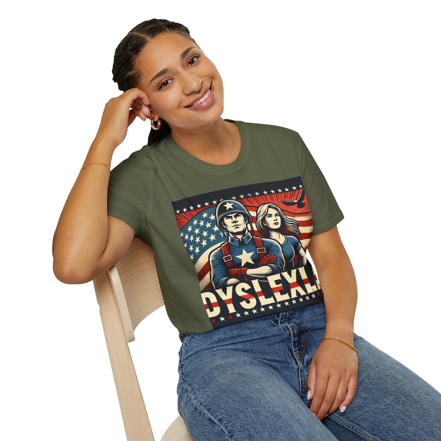 T-shirt "American Dyslexia" - Unisex Softstyle T-Shirt