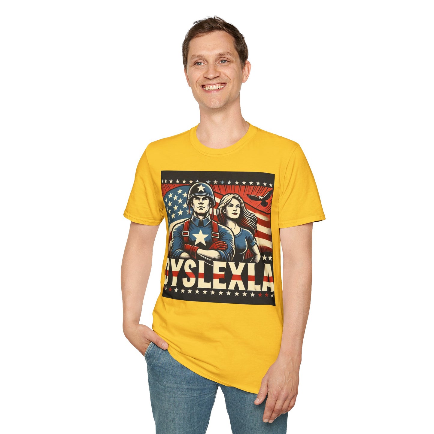 T-shirt "American Dyslexia" - Unisex Softstyle T-Shirt