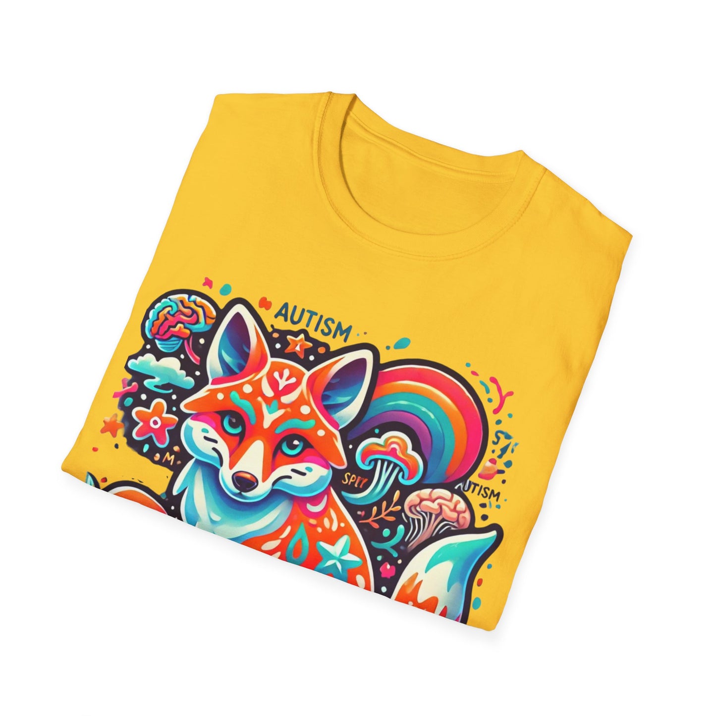 T-shirt Renard Neurospicy Autisme - Unisex Softstyle T-Shirt