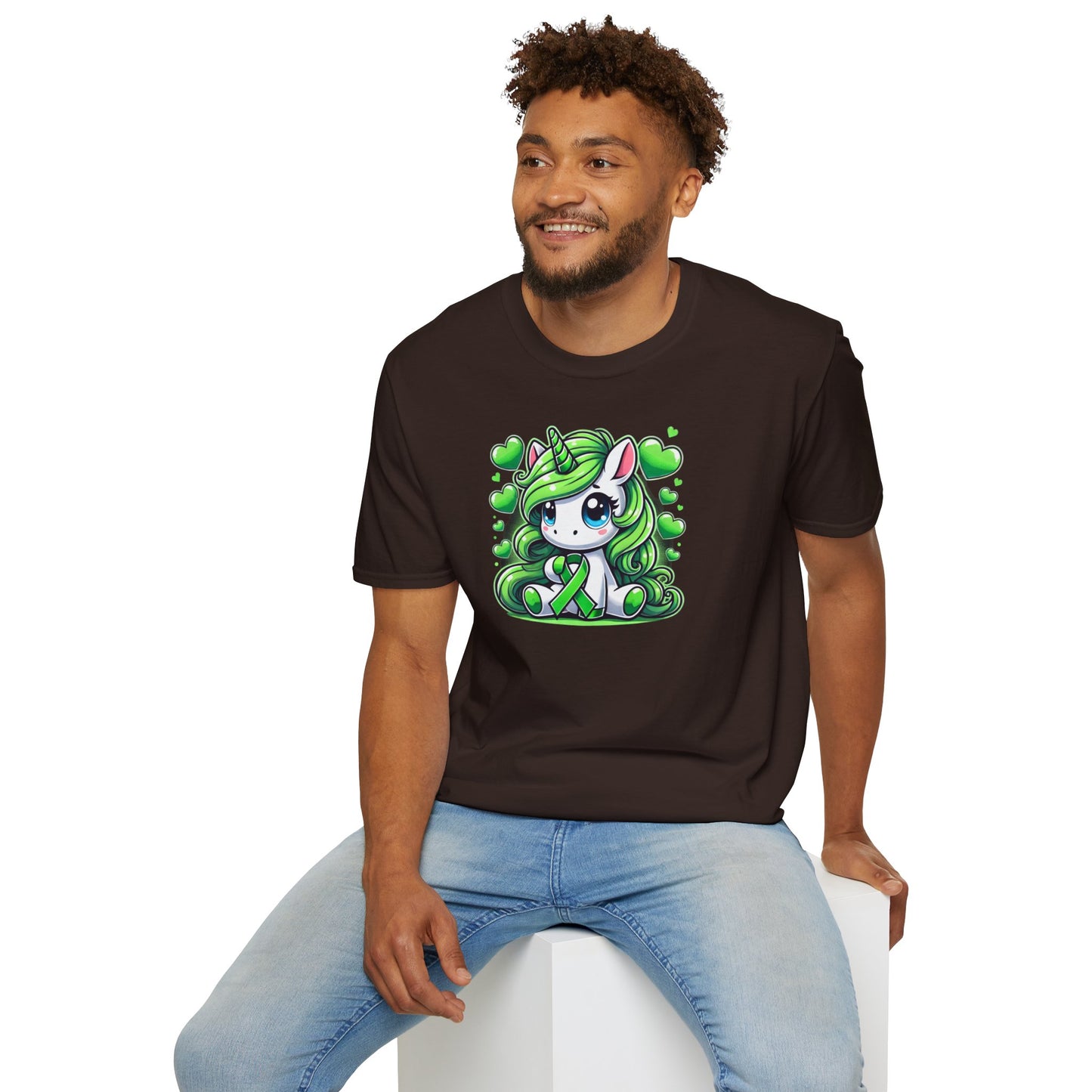 T-shirt "Licorne Ruban Bipolaire" - Unisex Softstyle T-Shirt