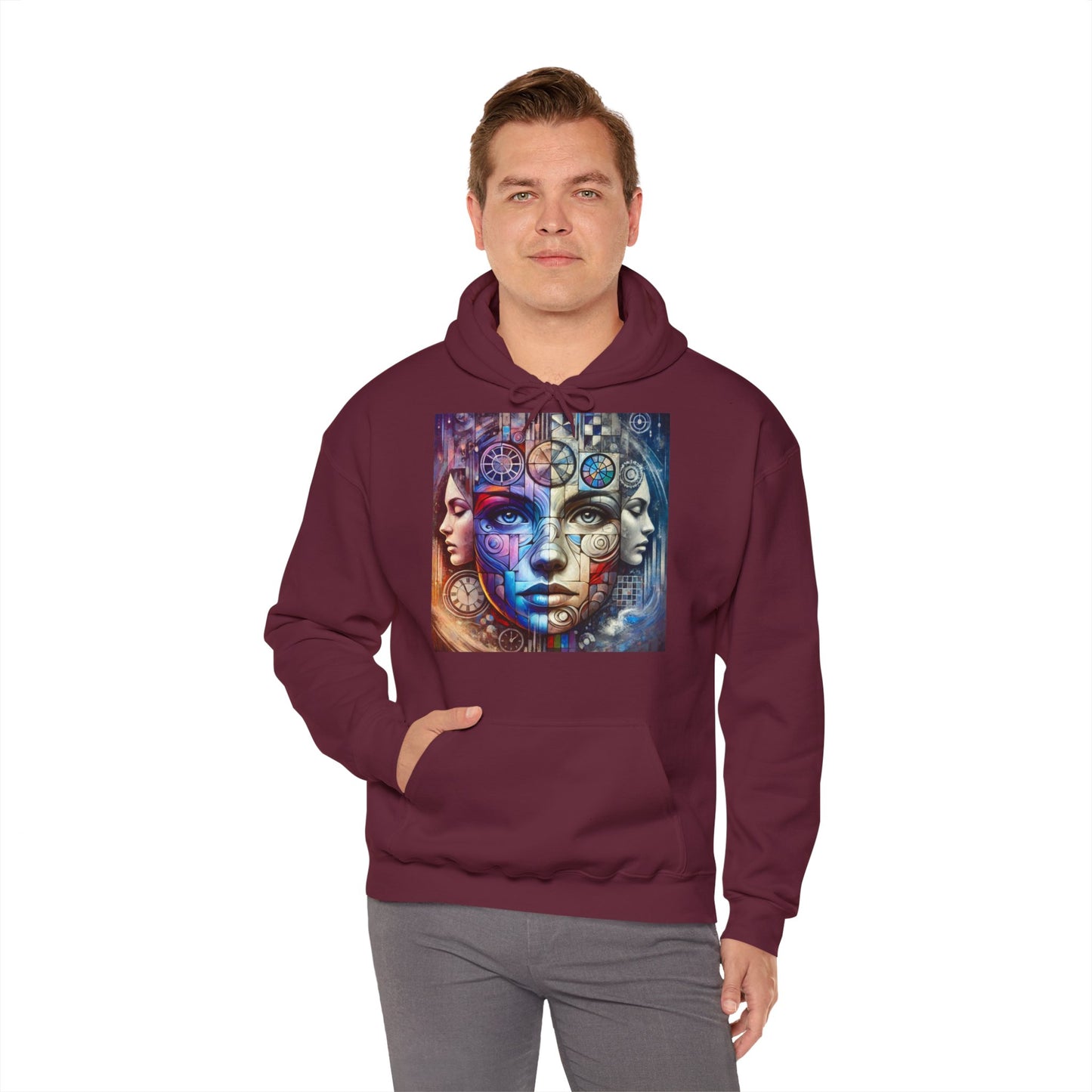 Hoodie "Mosaïque Mentale" - Unisex Heavy Blend™ Hooded Sweatshirt