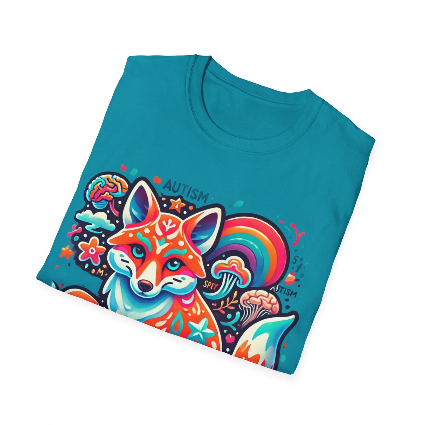 T-shirt Renard Neurospicy Autisme - Unisex Softstyle T-Shirt