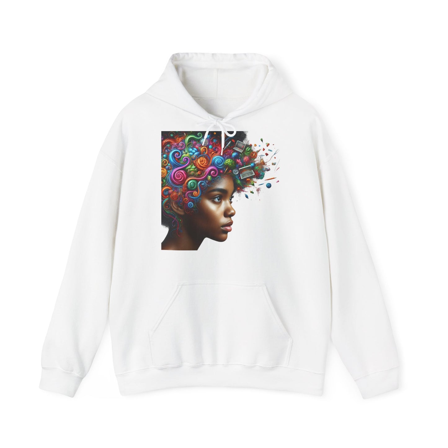 Hoodie " Femme Black TDAH/ADAH " Unisex Heavy Blend™ Hooded Sweatshirt