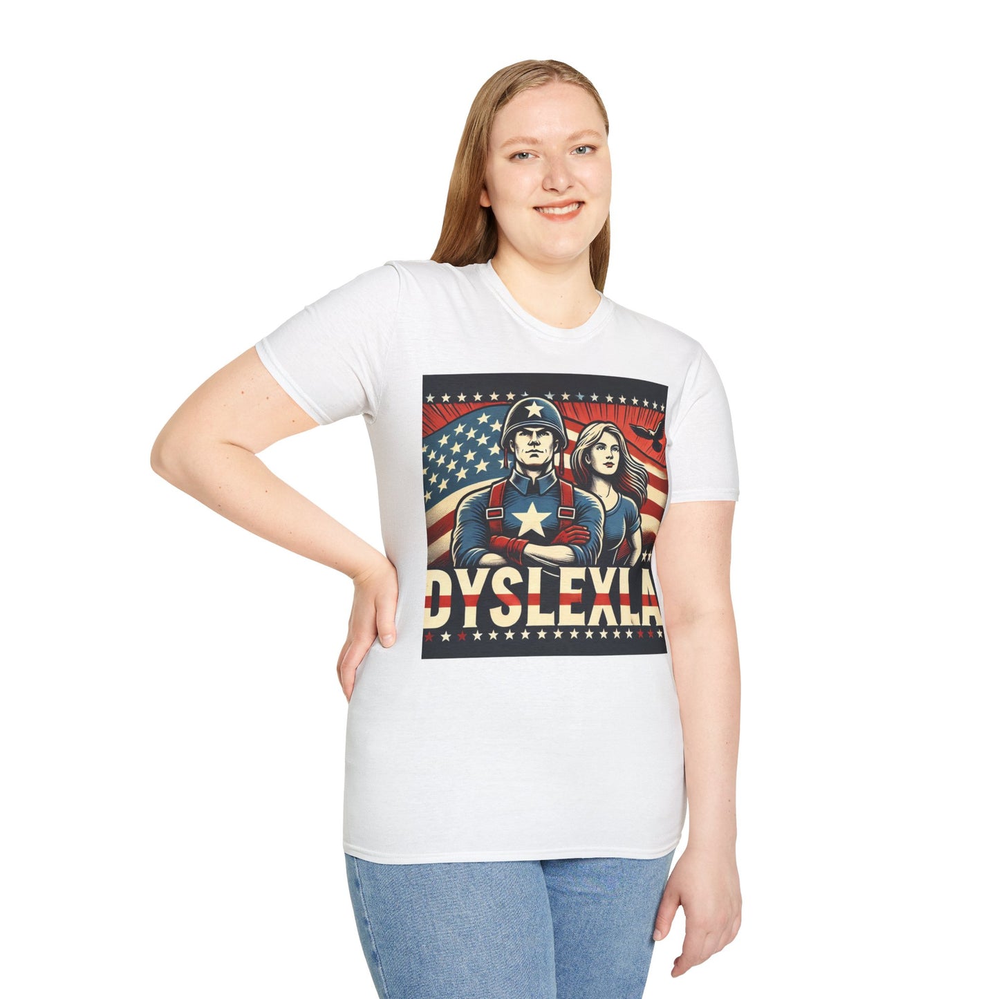 T-shirt "American Dyslexia" - Unisex Softstyle T-Shirt