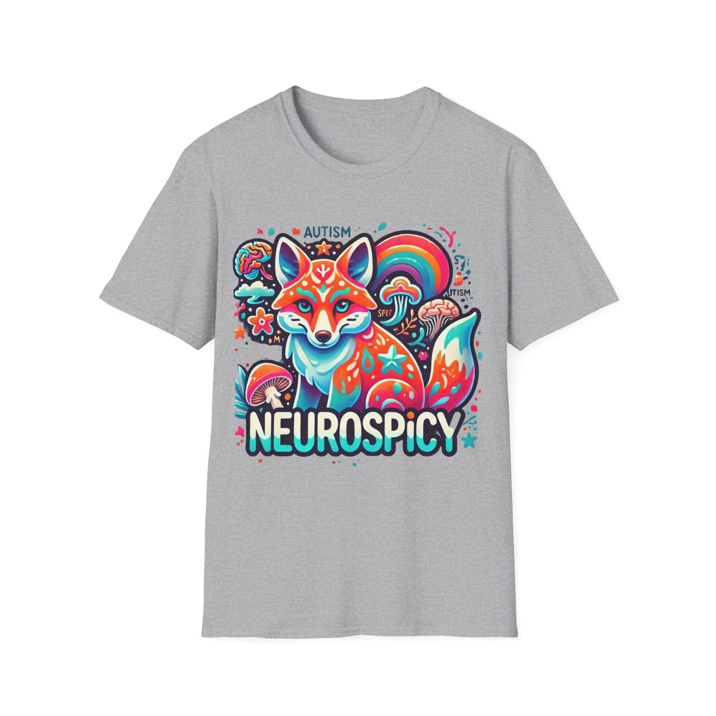 T-shirt Renard Neurospicy Autisme - Unisex Softstyle T-Shirt