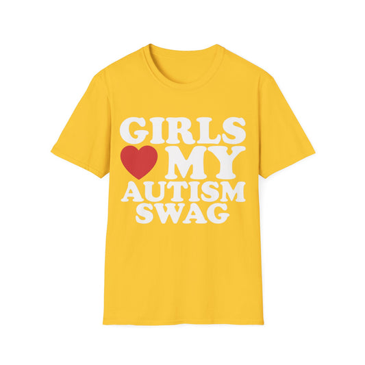 T-shirt "Girls love my swag autism" - Unisex Softstyle T-Shirt