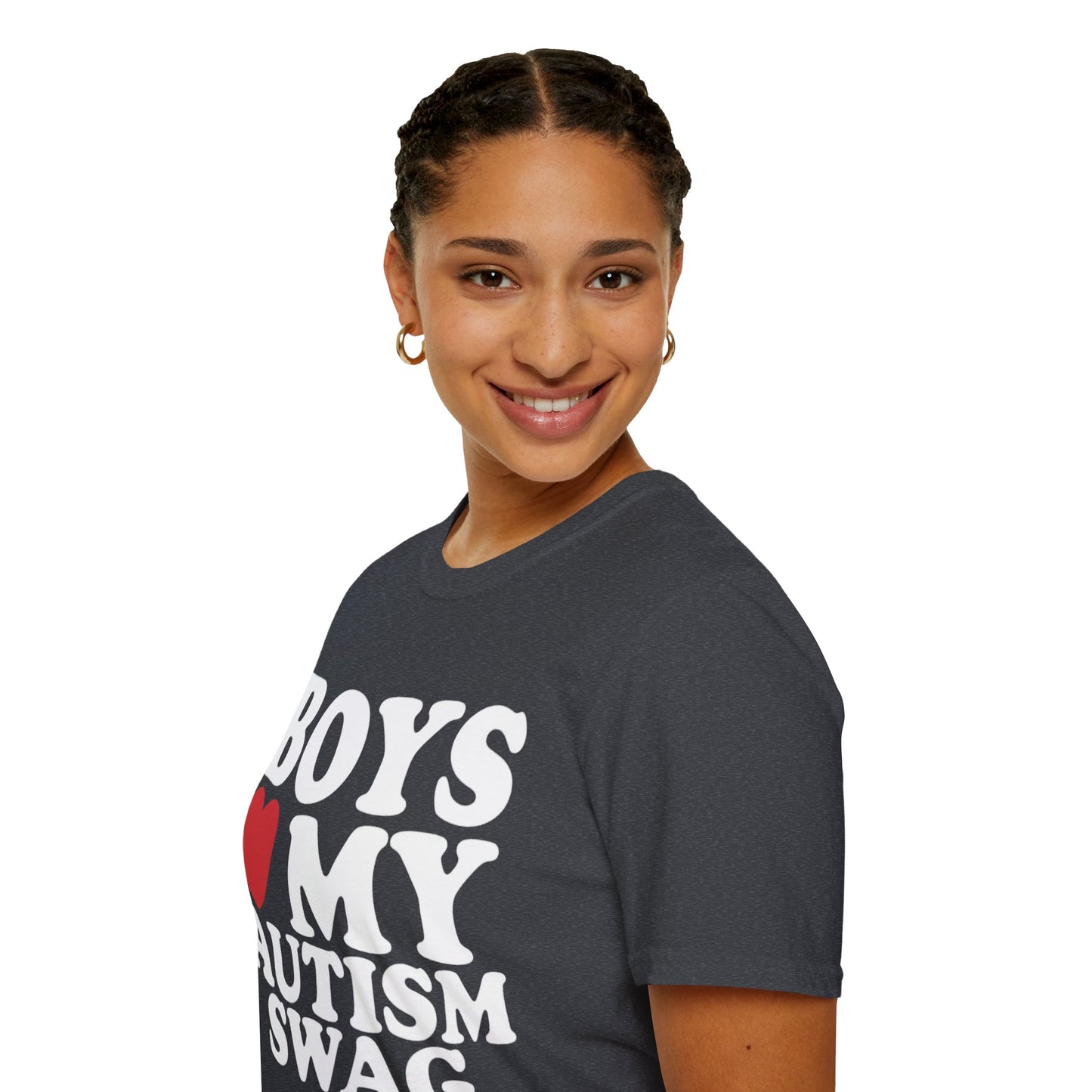 T-shirt "Boys love my autism swag" - Unisex Softstyle T-Shirt