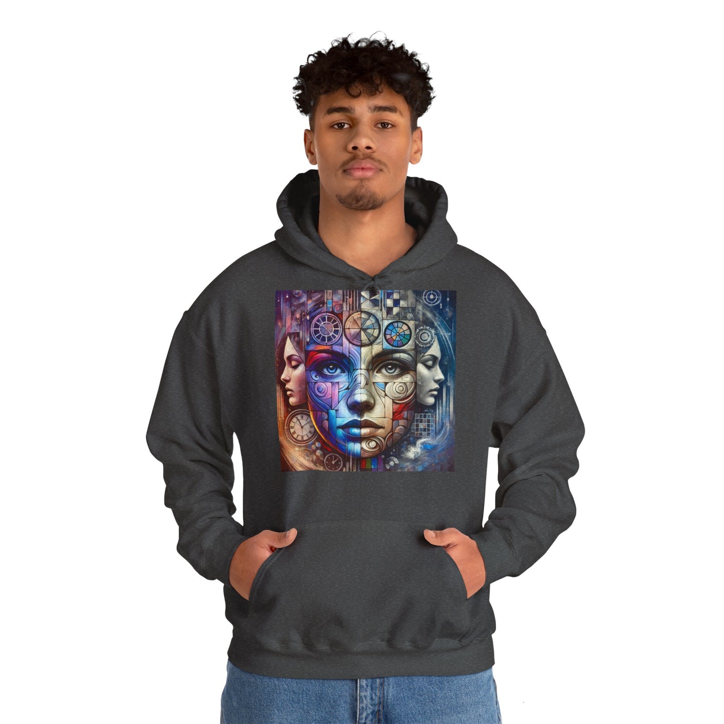 Hoodie "Mosaïque Mentale" - Unisex Heavy Blend™ Hooded Sweatshirt